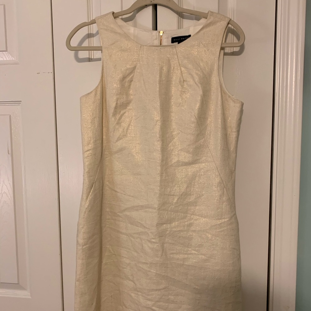 Willi Smith gold and cream dress